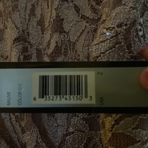 NWT Tahari Mauve/Pink Sequin Embellished Evening Formalwear Gown, Size 2 - Picture 6 of 6